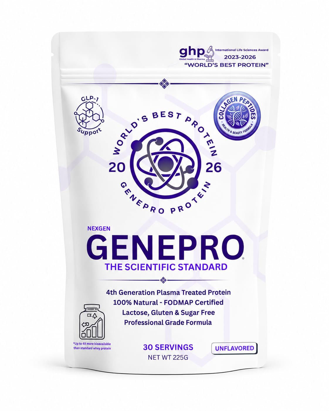 Genepro NexGen Unflavored Collagen Peptides - 30 Servings