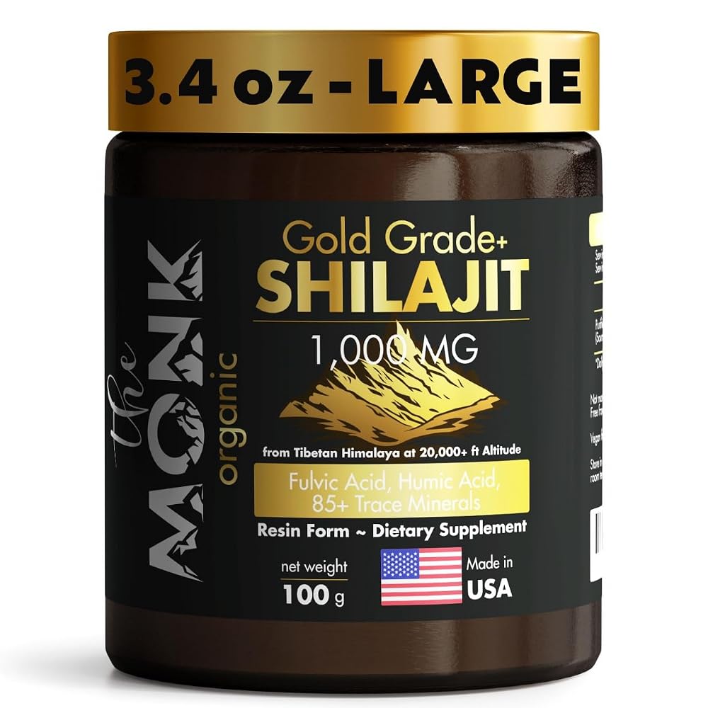 THE MONK Organic Himalayan Shilajit Resin 1000 mg - 100g