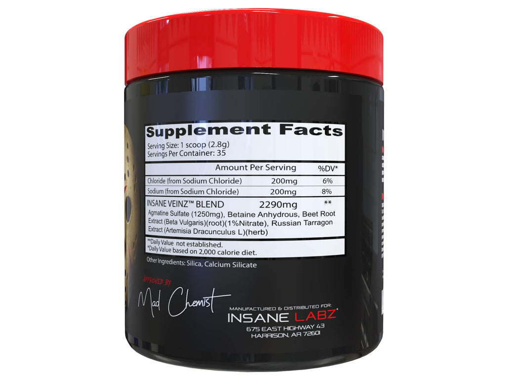 Psychotic, Insane Veinz, Pre Workout Stack Fruit Punch