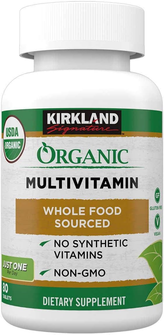 Kirkland Signature USDA Organic Multivitamin - 80 Tablets