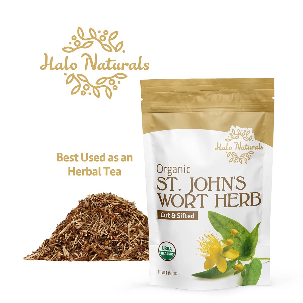 Halo Naturals Organic St. John's Wort Herb Cut & Sifted - 4 oz - image 5