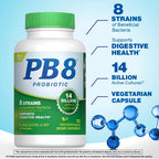 PB8 Probiotic 14 Billion CFU Digestive Support - 120 Vegetarian Capsules - image 3