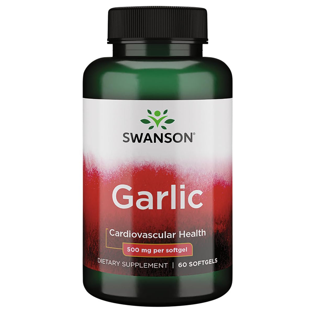 Swanson Garlic 500 mg Cardiovascular Support - 60 Softgels
