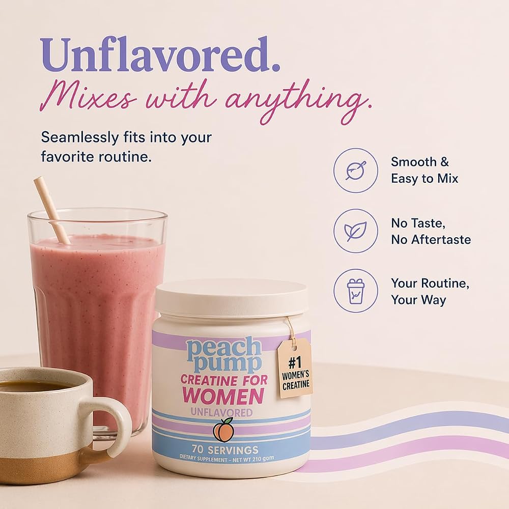 Peach Pump Creatine Monohydrate Powder for Women - 70 Servings - image 8