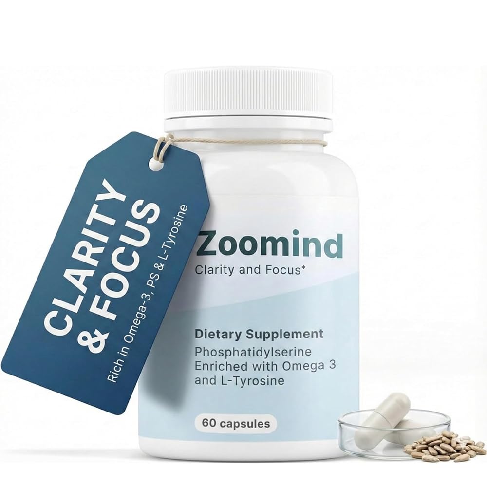 PHARMA SHAUL LTD Zoomind Brain Supplements for Focus and Clarity - 60 Capsules