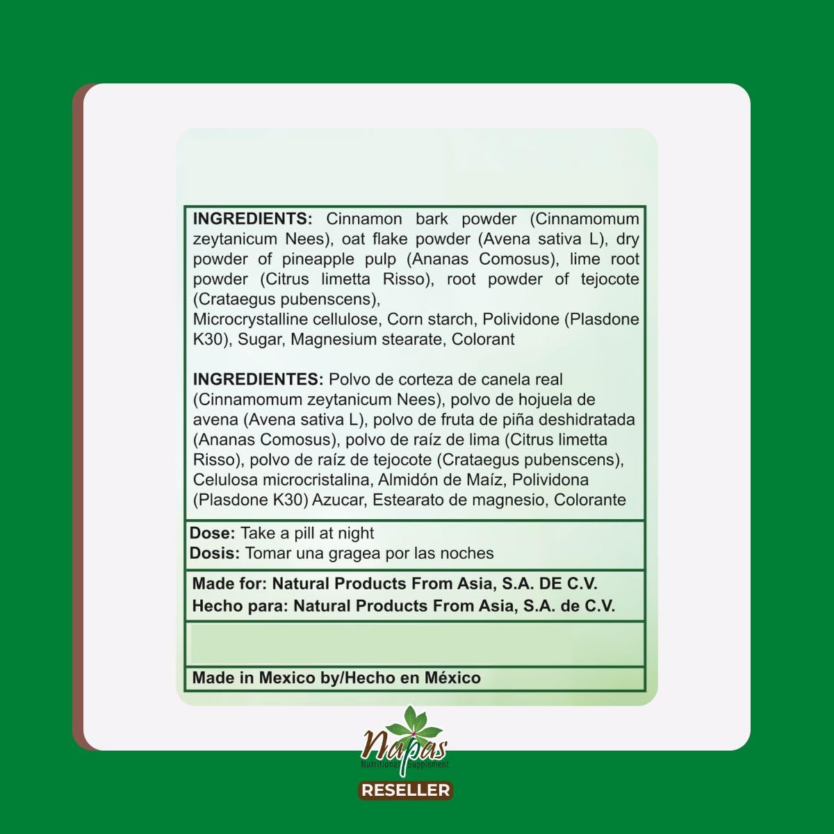 Napas Royal Canelo Bark Digestive Supplement - 30 Capsules - image 3