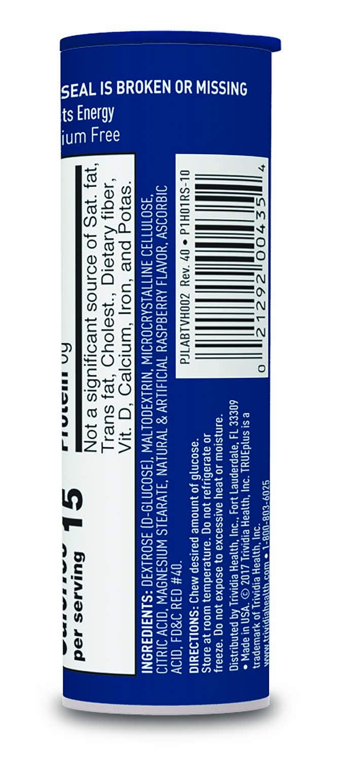 TRUEplus Glucose Tablets Raspberry Flavor - 10ct Tube - image 3