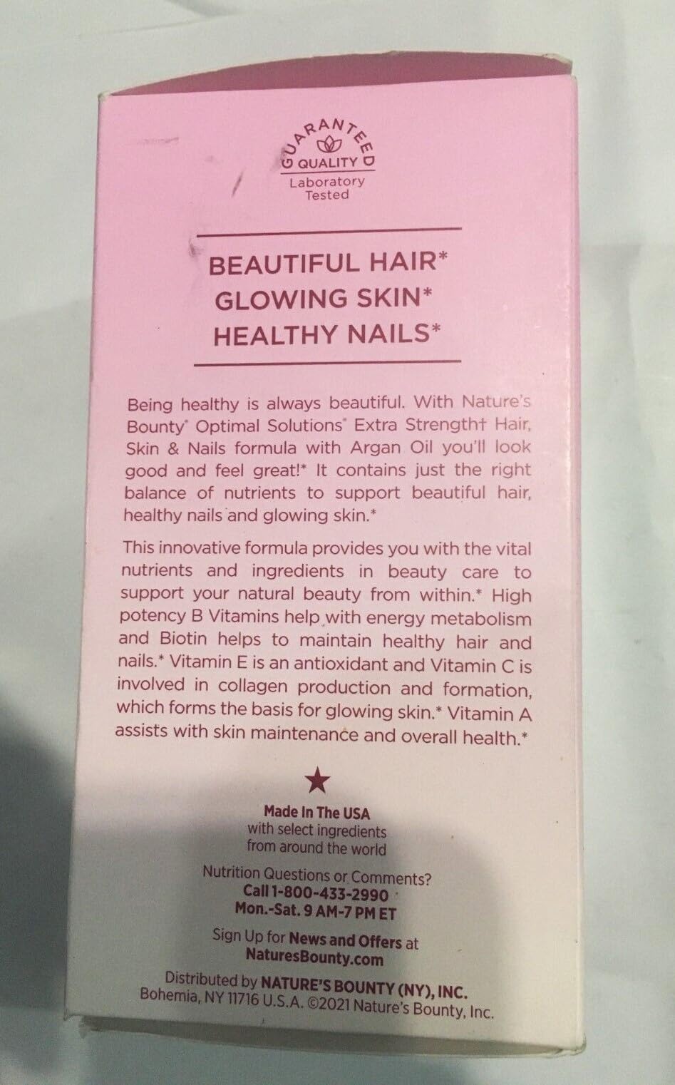 Nature's Bounty Optimal Solutions Extra Strength Hair Skin & Nails - image 2