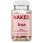 NAKED Iron 65mg Ferrous Bisglycinate - 60 Capsules