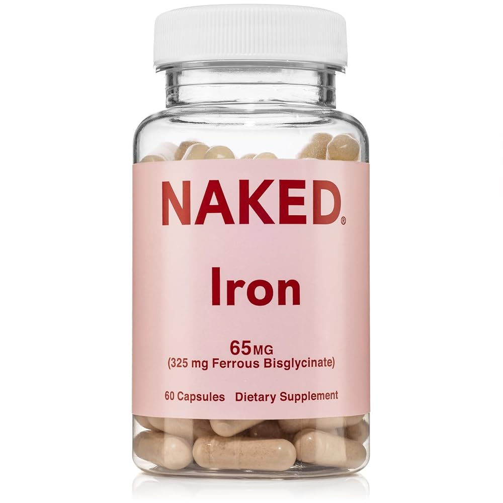 NAKED Iron 65mg Ferrous Bisglycinate - 60 Capsules