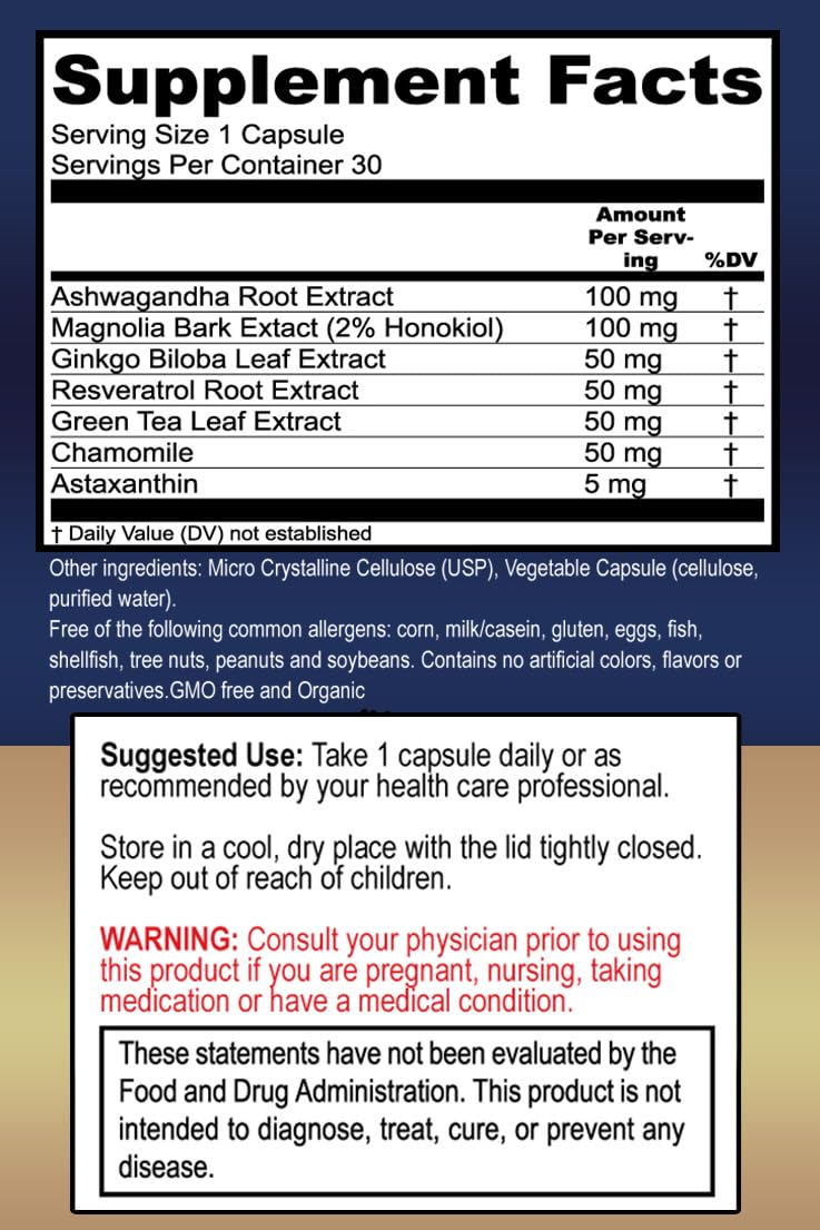True Healing Naturals Cogni-Calm Nervous System Support - 30 Capsules - image 2