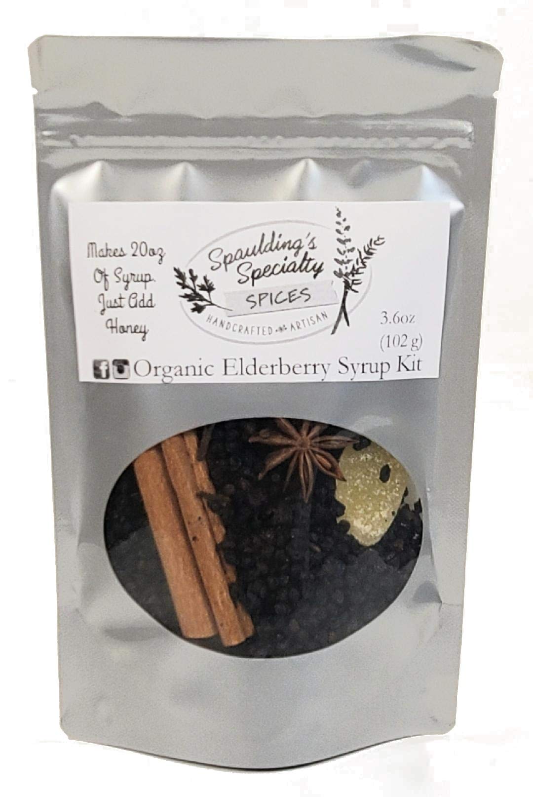 Hard Velvet Organic Elderberry Syrup Kit - 3.6 Ounce