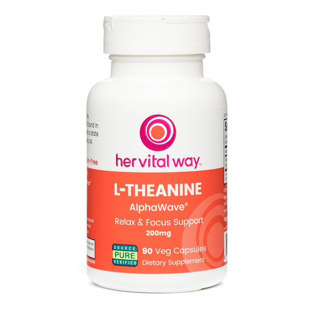 her vital way L-Theanine 200mg Extra Strength Relax & Focus - 90 Capsules