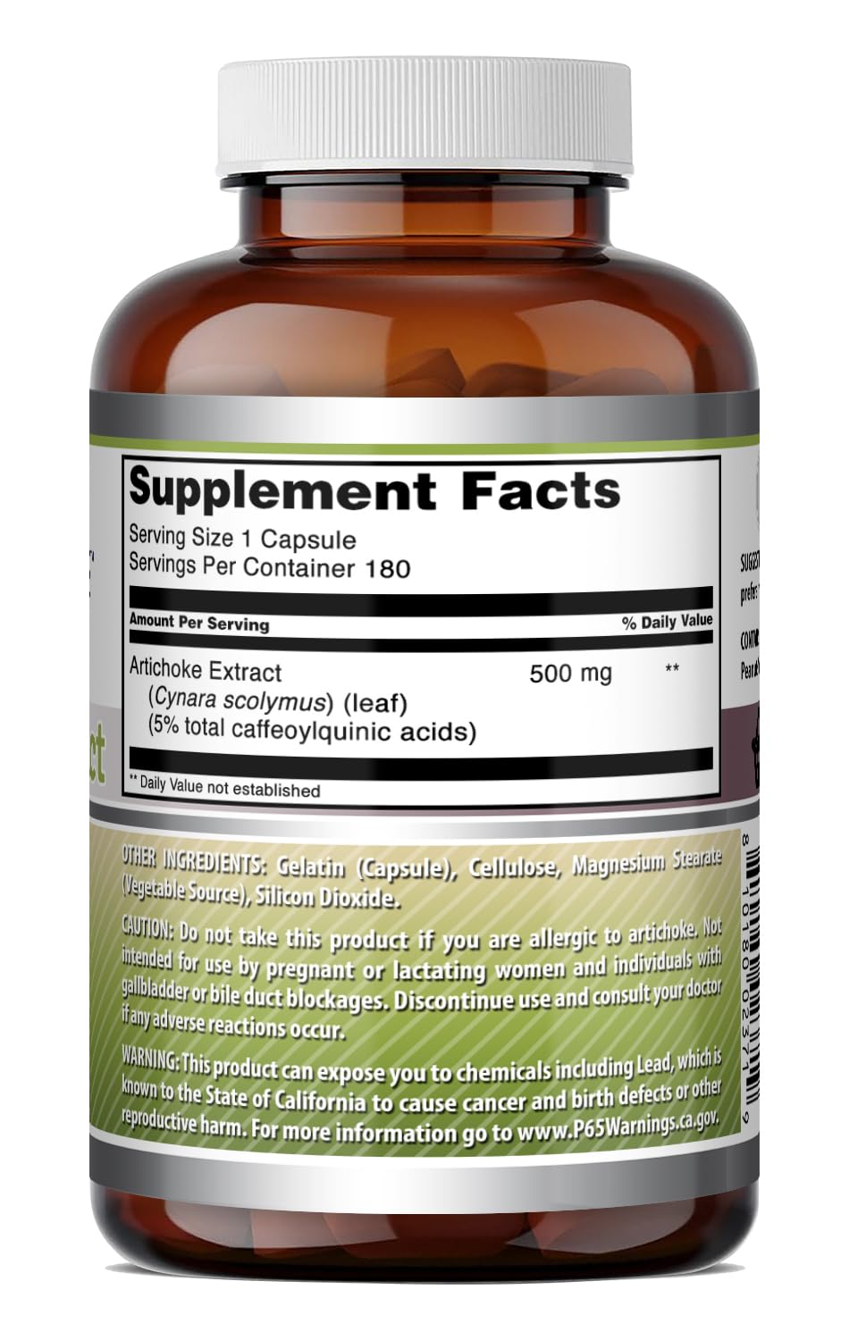 Amazing Nutrition Artichoke Extract 500 mg - 180 Capsules - image 5