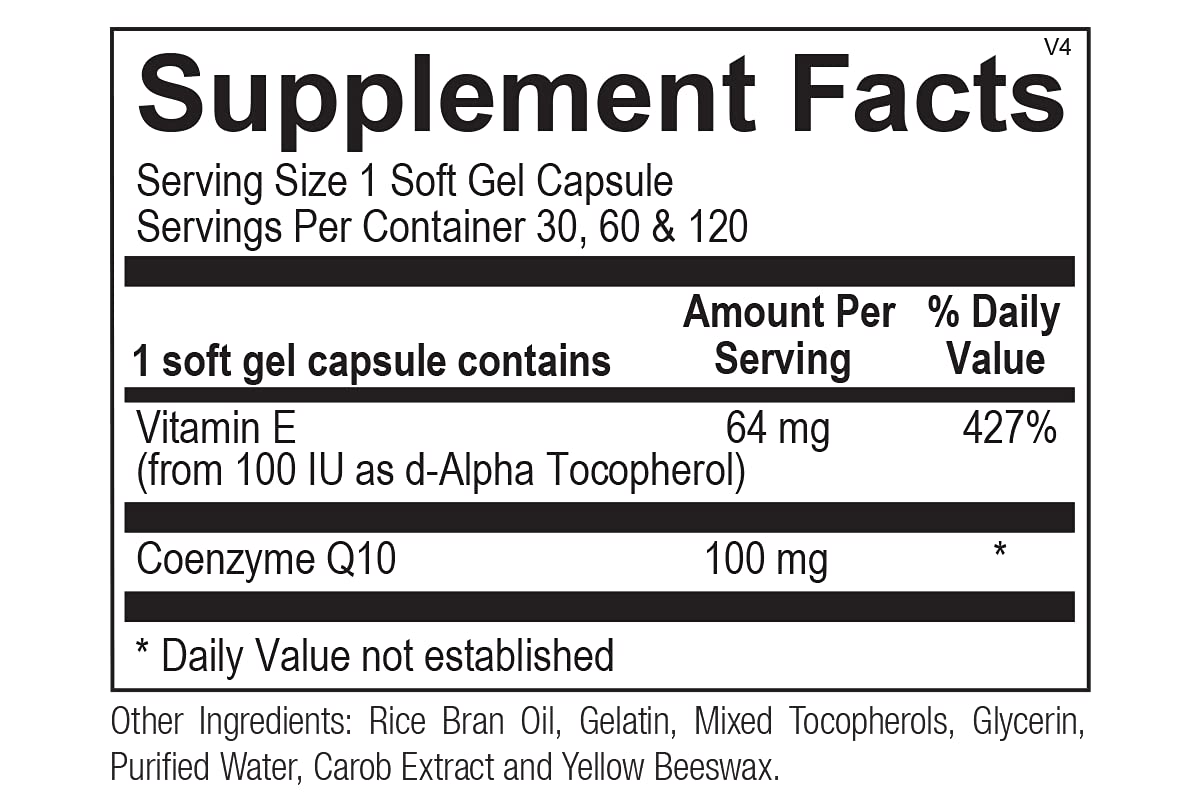 HormoneSynergy CoQ10 100 mg Cardiovascular Support - 60 Softgels - image 2