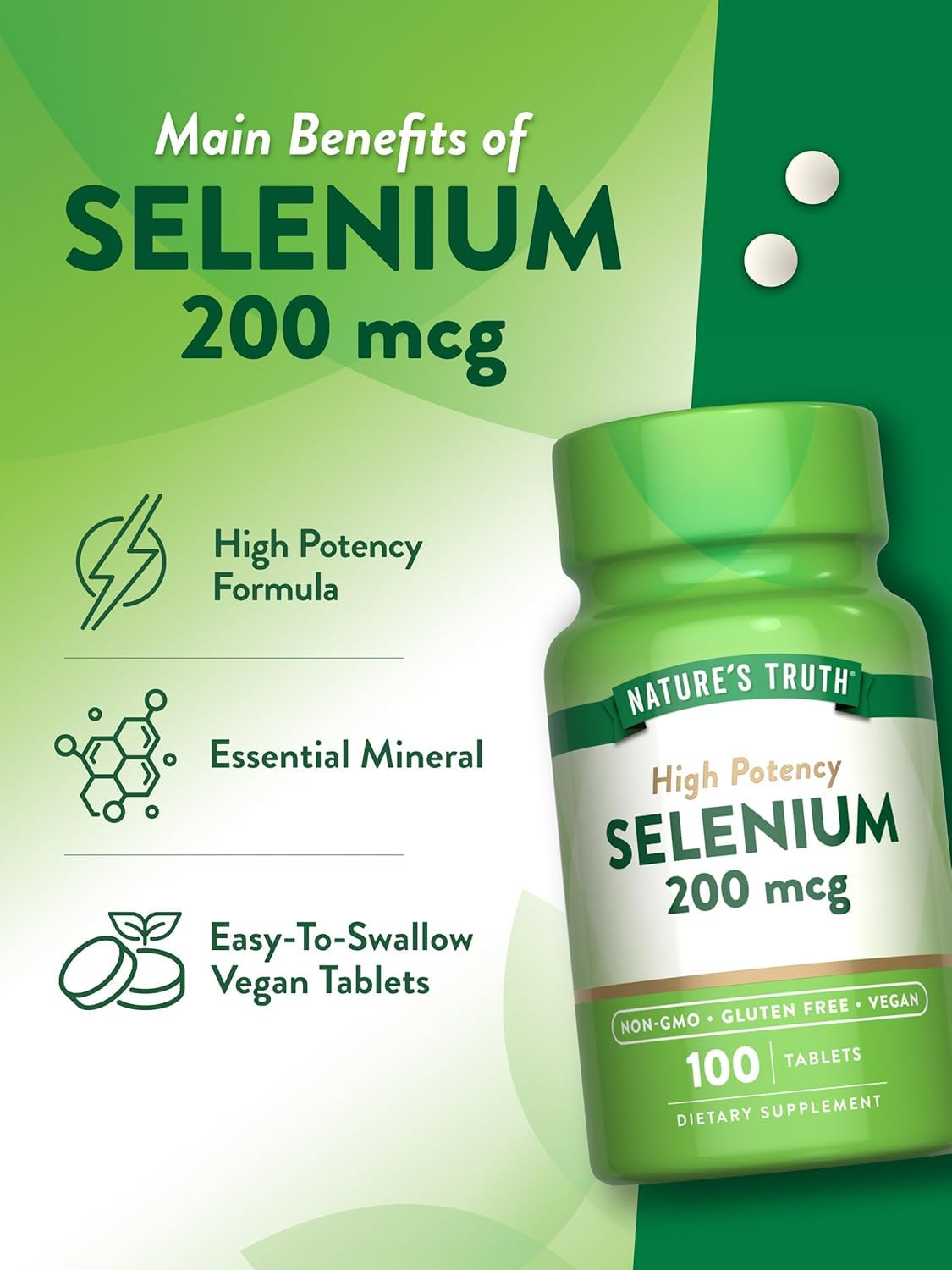 Nature's Truth High Potency Selenium 200 mcg - 300 Tablets - image 5
