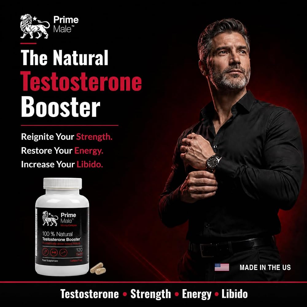 PRIME MALE Vitality Testosterone Booster for Men - 120 Capsules - image 2