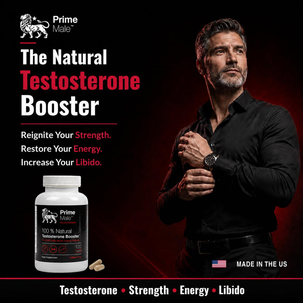 PRIME MALE Vitality Testosterone Booster for Men - 120 Capsules - image 2