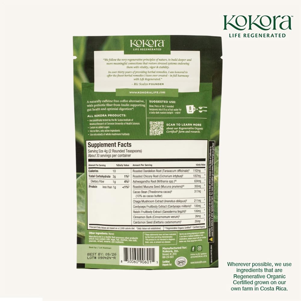 Kokora Roasted Lift Coffee Alternative Mushroom Powder - 120g - image 2