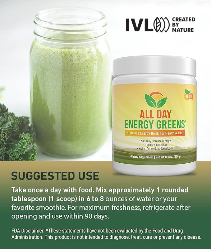 IVL All Day Energy Greens Powder for Digestion - 10.5 oz - image 5