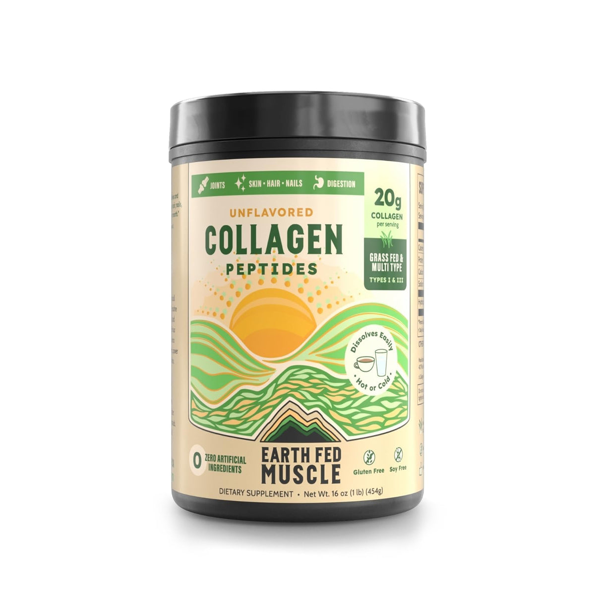 Earth Fed Muscle Collagen Peptides Unflavored - 23 Servings