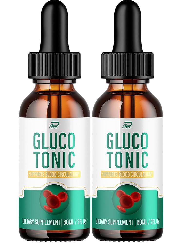 Indelo Gluco Tonic Drops Advanced Formula - 2 Fl Oz (Pack of 2)