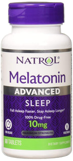 Xllent Natrol Advanced Sleep Melatonin 10 mg Tablets - 120 Count