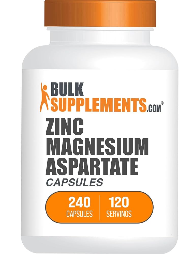 BulkSupplements Zinc Magnesium Aspartate Capsules - 240 Count