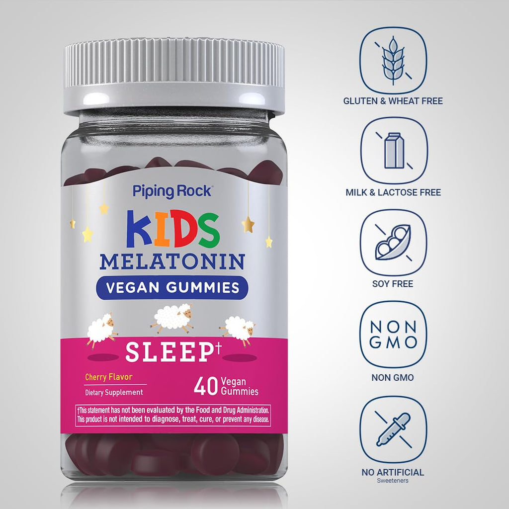 Piping Rock Kids Melatonin Gummy 1mg - 40 Gummies - image 3