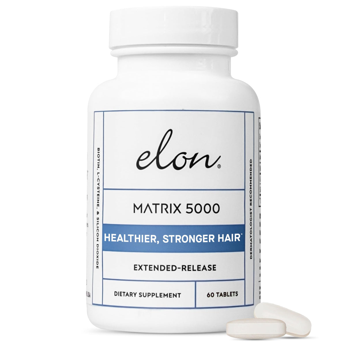 Elon Matrix 5000 Biotin 5000mcg Hair Growth Vitamins - 60 Tablets