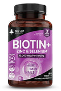 New Leaf Biotin 12000mcg Hair Skin Nails Vitamins - 180 Tablets