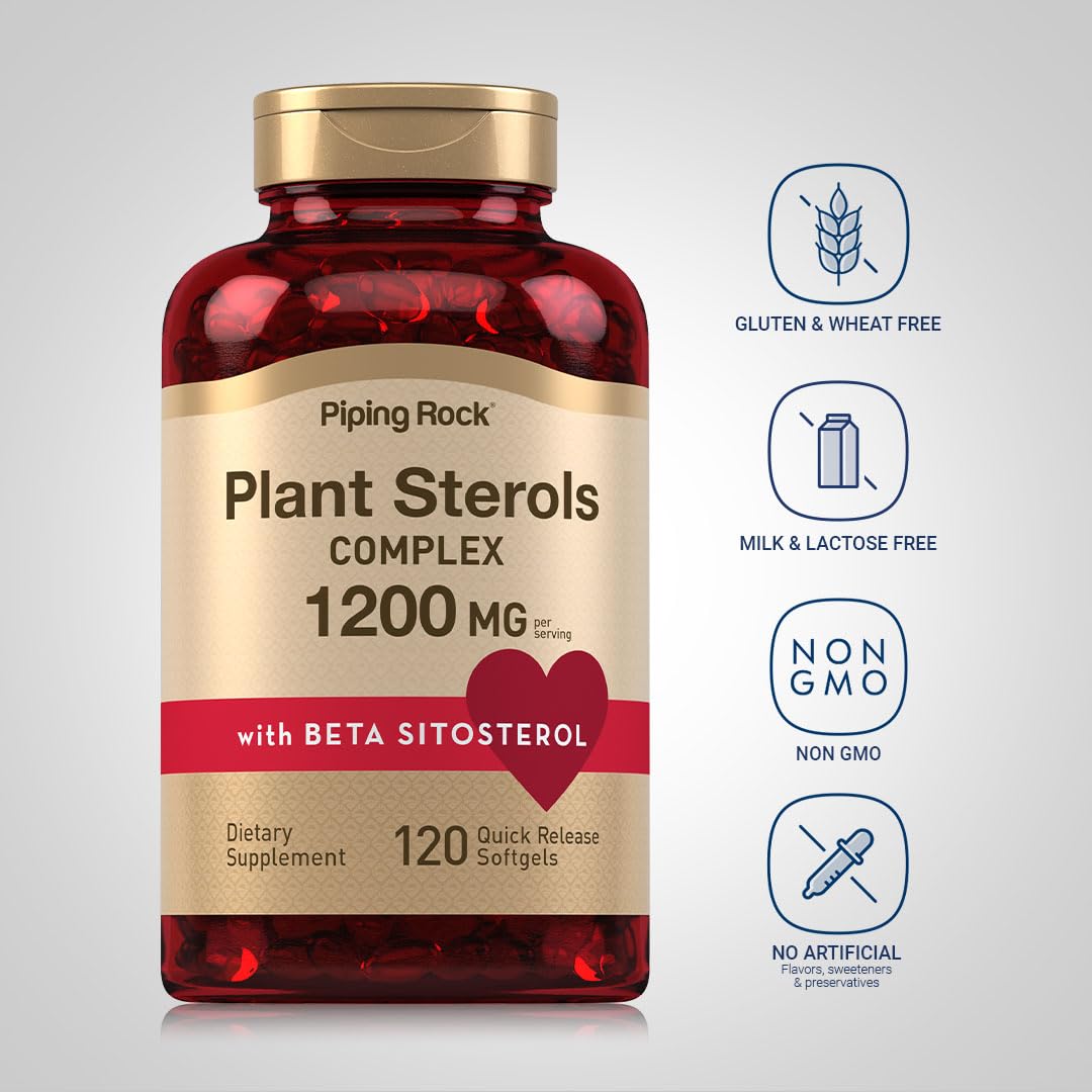 Piping Rock Plant Sterols Supplement 1200 mg - 120 Softgels - image 3