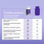 NatureCity TrueResveratrol 75mg Trans-Resveratrol - 60 Vegetarian Capsules - image 5