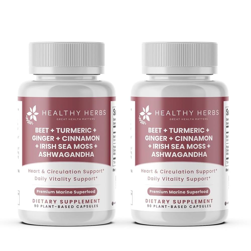Healthy Herbs Wildcrafted Sea Moss Capsules 1950mg - 180 Count