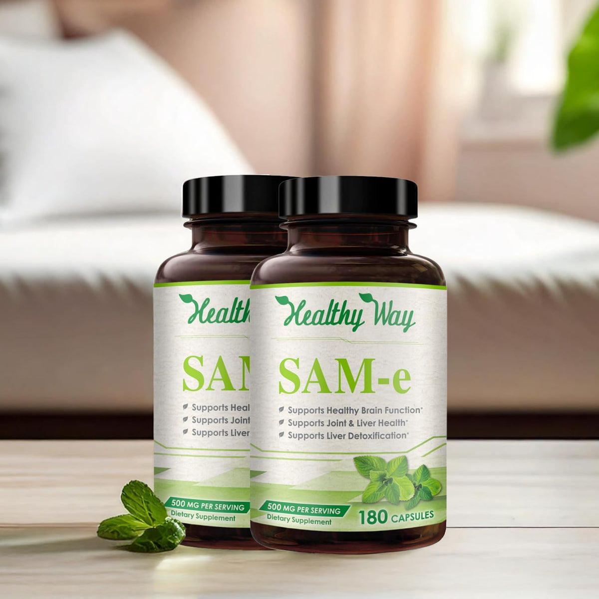 HealthyWayRx 500mg SAM-e Supplement - High Strength 500mg