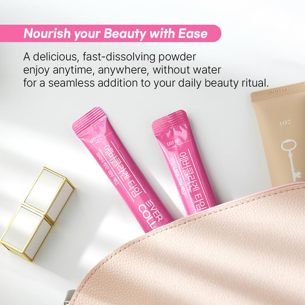 EVER COLLAGEN TIME Marine Collagen Peptides Powder Stick for Skin Hair Nails - image 6