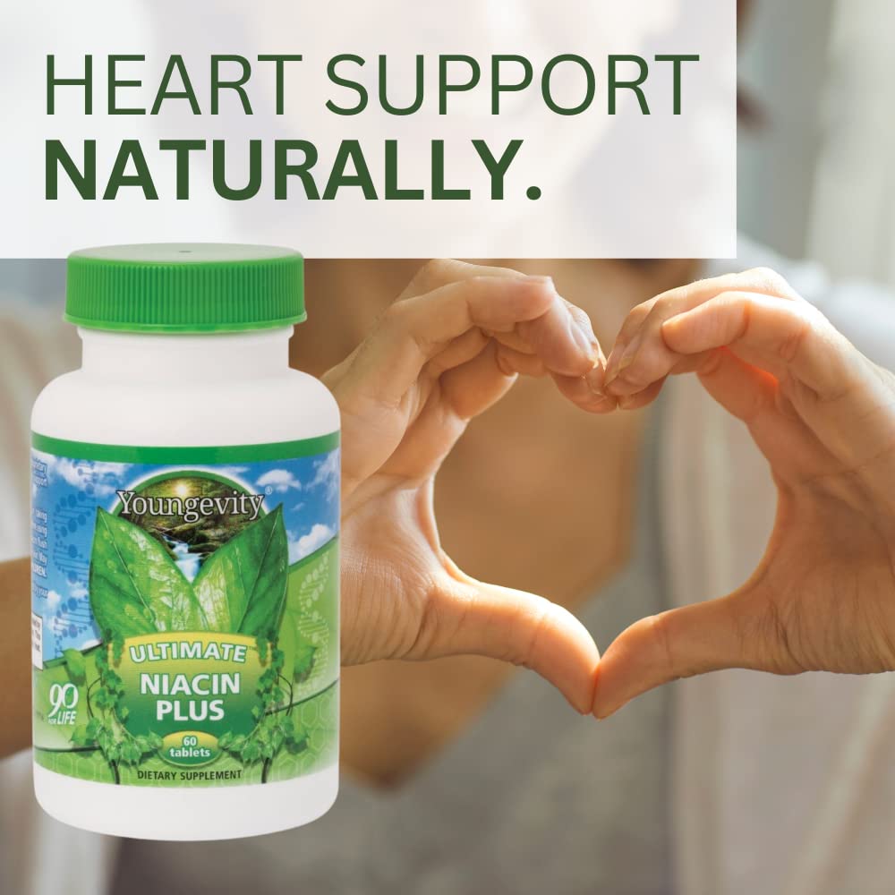 Youngevity Ultimate Niacin Plus 500 mg Cardiovascular Support - 60 Tablets - image 3