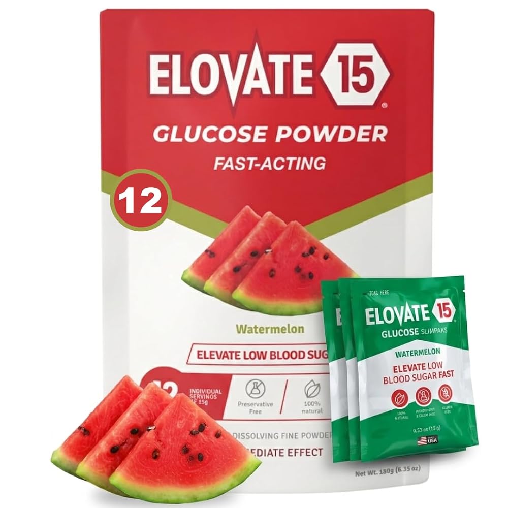 Elovate 15 Fast Acting Glucose Powder Packets