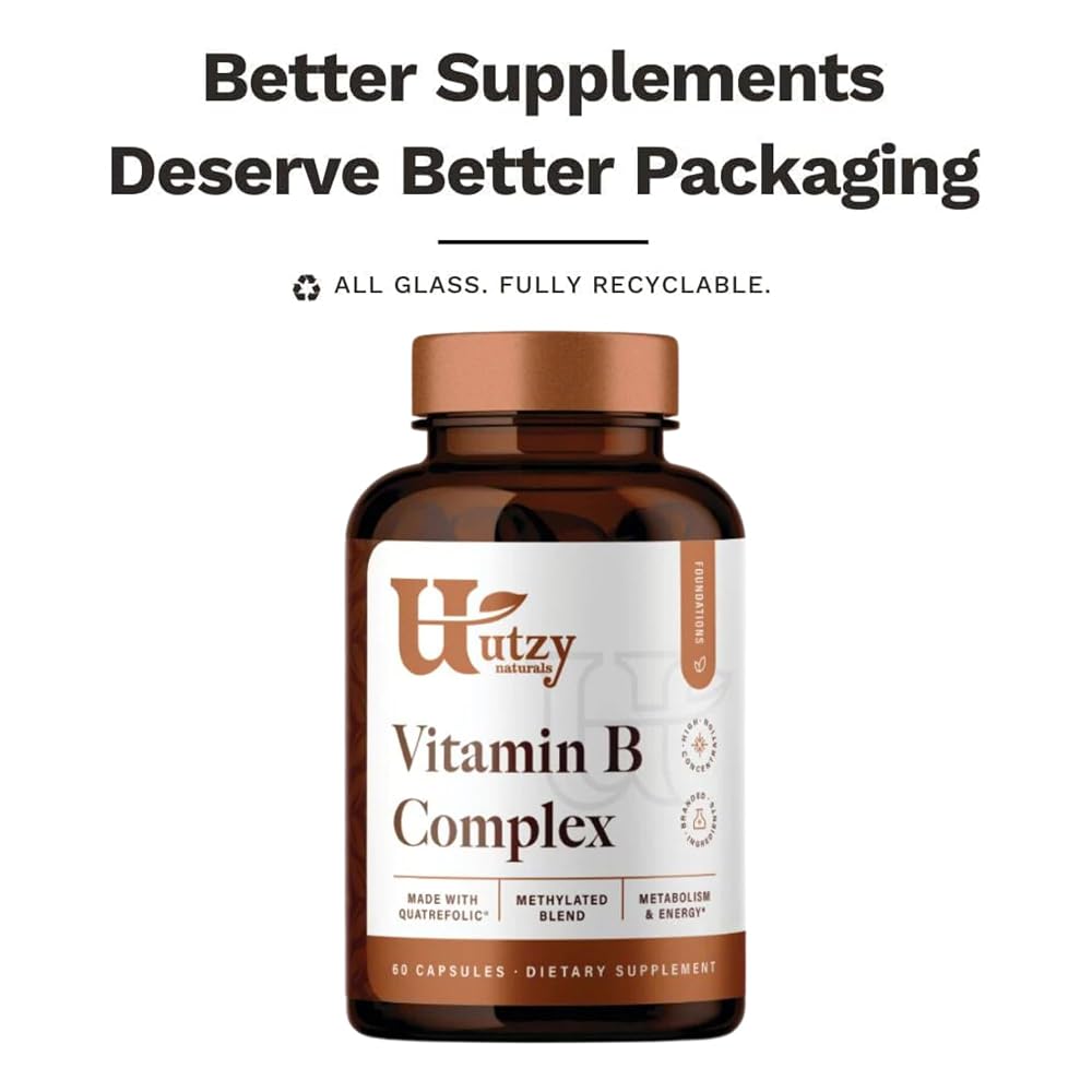 Utzy Naturals Vitamin B Complex All 8 B Vitamins - 60 Capsules - image 8