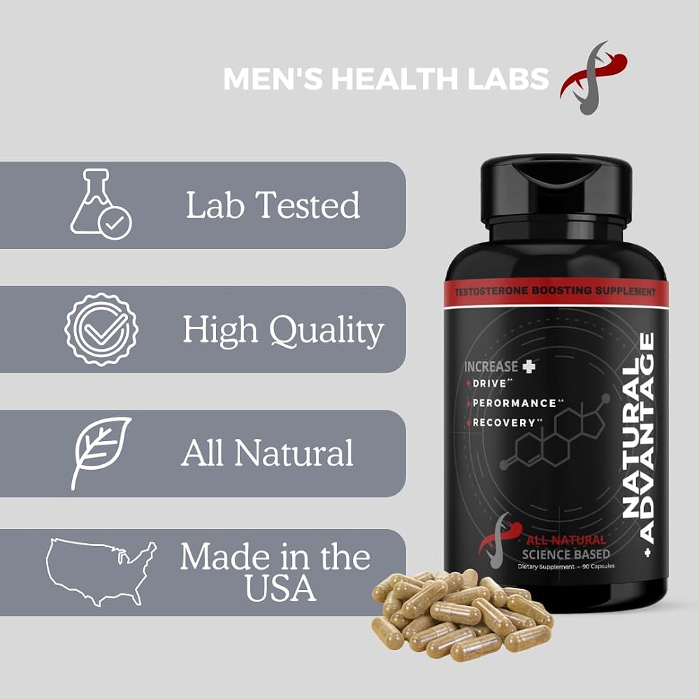 Men's Health Labs Natural Advantage Testosterone Booster - 90 Capsules - image 4