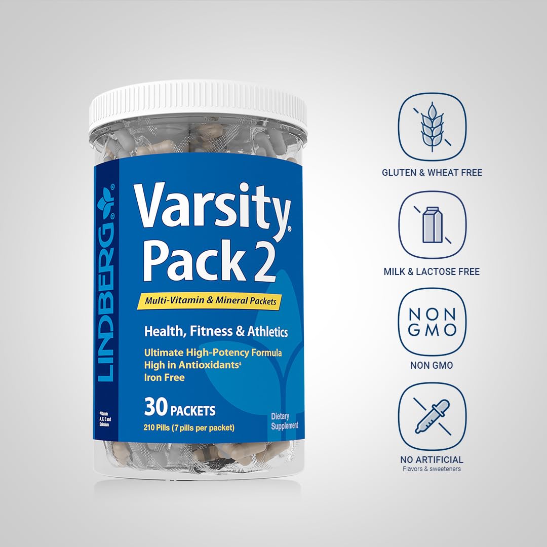 Lindberg Varsity Pack 2 All-in-One Multivitamin & Mineral Packets - 30 Count - image 3