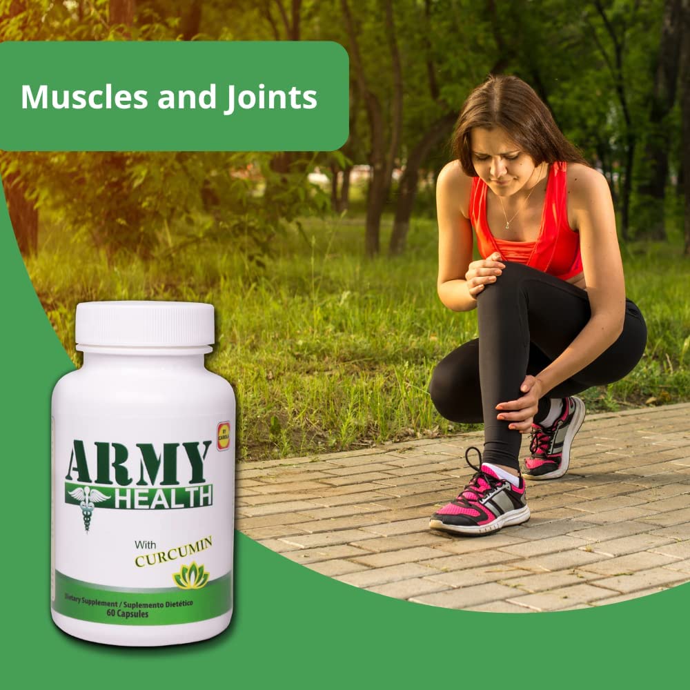ARMY HEALTH Turmeric Curcumin with Ginger & Boswellia - 120 Capsules - image 2
