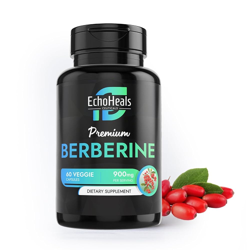 EchoHeals CEUTICALS Berberine Supplement - 60 Vegetable Capsules