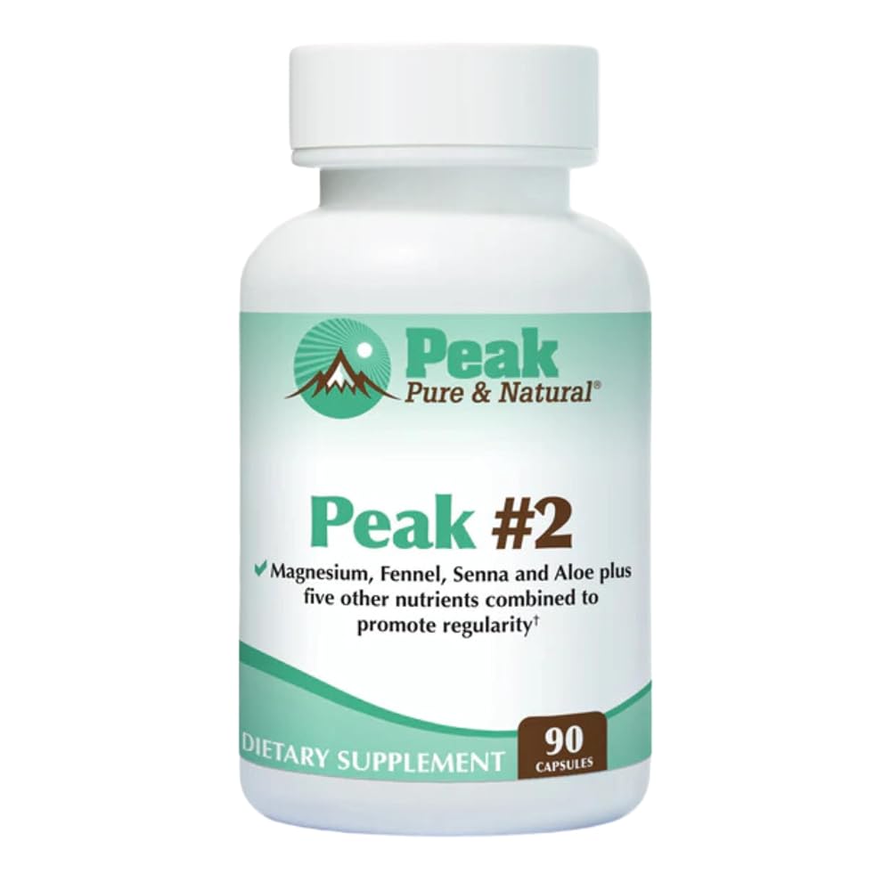 Peak Pure & Natural #2 Bowel Movement Supplement - 90 Capsules