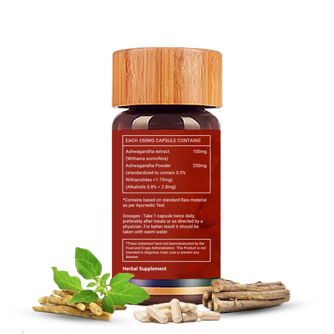 Biogetica Ashwagandha Vegan Capsules Ayurvedic Herbal Supplement - 60 Count - image 2