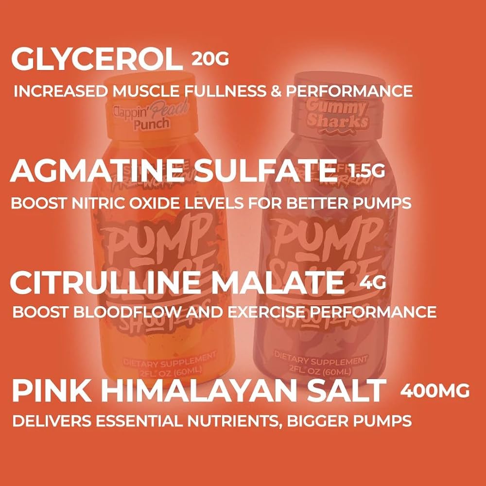 Pump Sauce Pre-Workout Shooters Sour Gummy Worms & Peach - 12 Pack - image 4
