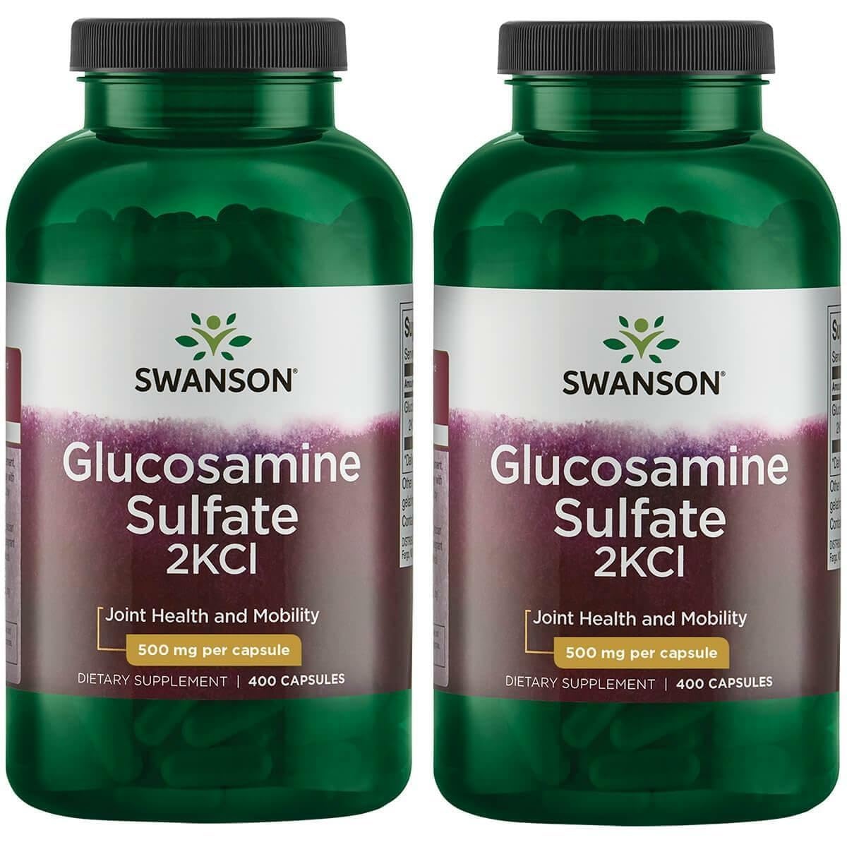 Swanson Glucosamine Sulfate 2KCl 500 mg - 400 Capsules