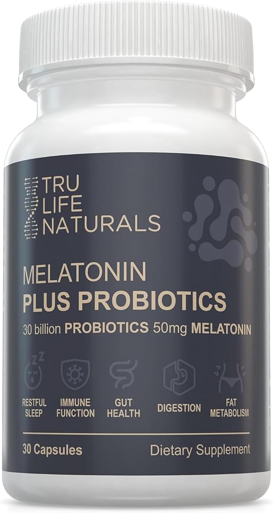 TRULIFE NATURALS Melatonin 50mg Plus Probiotics Sleep Support - 30 Capsules