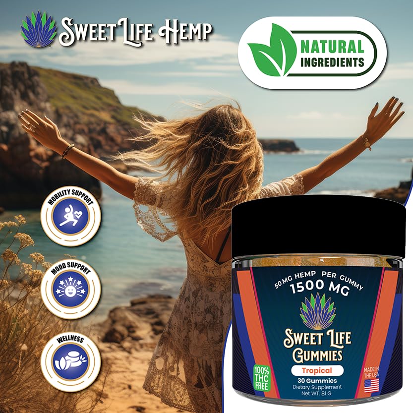 Sweet Life Hemp Gummies Tropical Flavour Peace & Relaxation - 30 Count - image 3