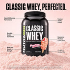 NutraBio Classic Whey Protein Powder Supplement - 25g of Protein Per
